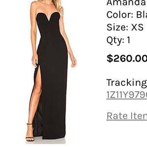 Black strapless gown!